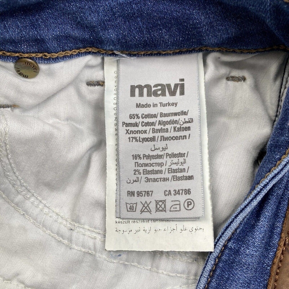 Mavi Jeans Kerry Mid Rise Straight-Leg Jeans Indigo Medium Wash Womens 28/32 - Picture 10 of 12